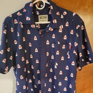 THE Roosevelts Co. Shark button up chomp chomp shark shirt